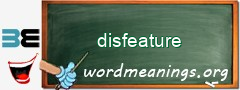 WordMeaning blackboard for disfeature
